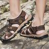 Sommer Herrenschuhe 2024 Echtes Leder Herren Sandalen Outdoor Männliche Strand Hausschuhe Herren Sandalen Übergröße 38-46 Strand Sandalette