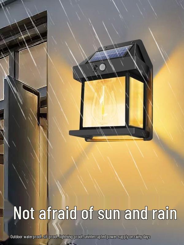 Solar Waterproof Outdoor Tungsten Filament Courtyard Wall Lamp