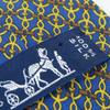 Used HERMES Tie Silk Navy Yellow Business