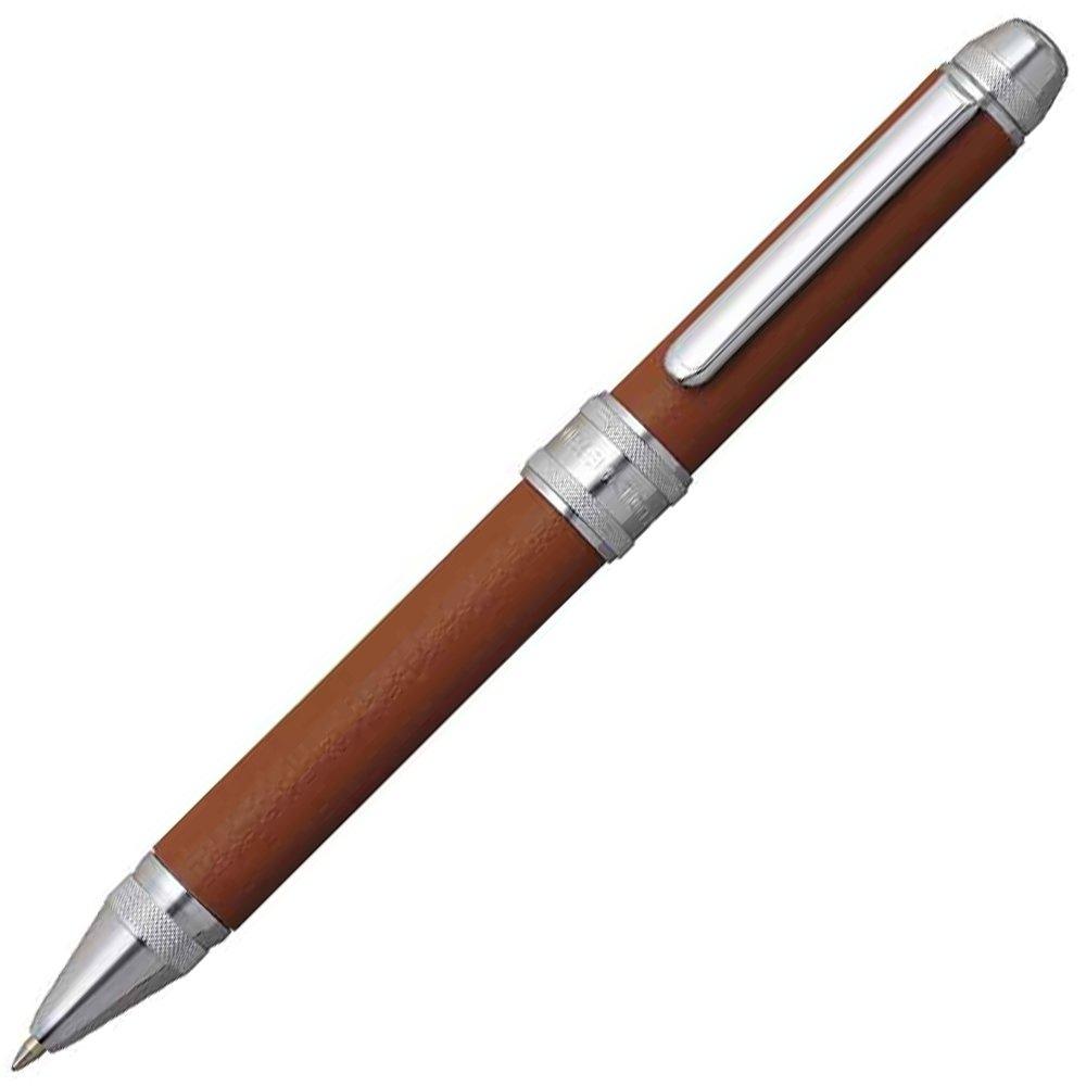 

Platinum Fountain Pen Multi-Function Pen, Double 3 Action, Genuine Cowhide Leather Wrap, Camel, MWBL-3000#62