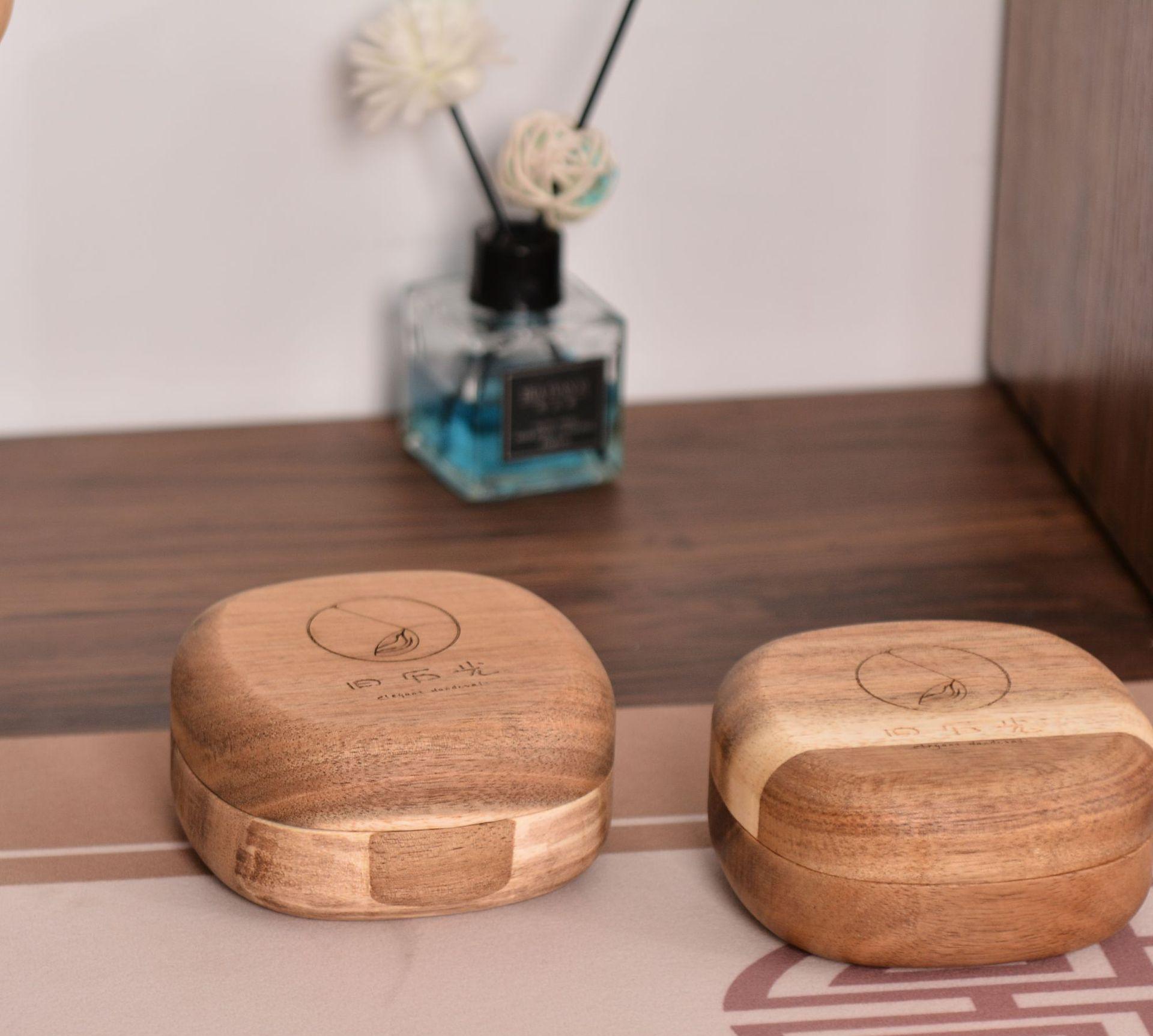 Acacia Wood Jewelry Box Desktop Earrings Bracelet Jewelry Packaging Box Solid Wood Portable Jewelry Wooden Box
