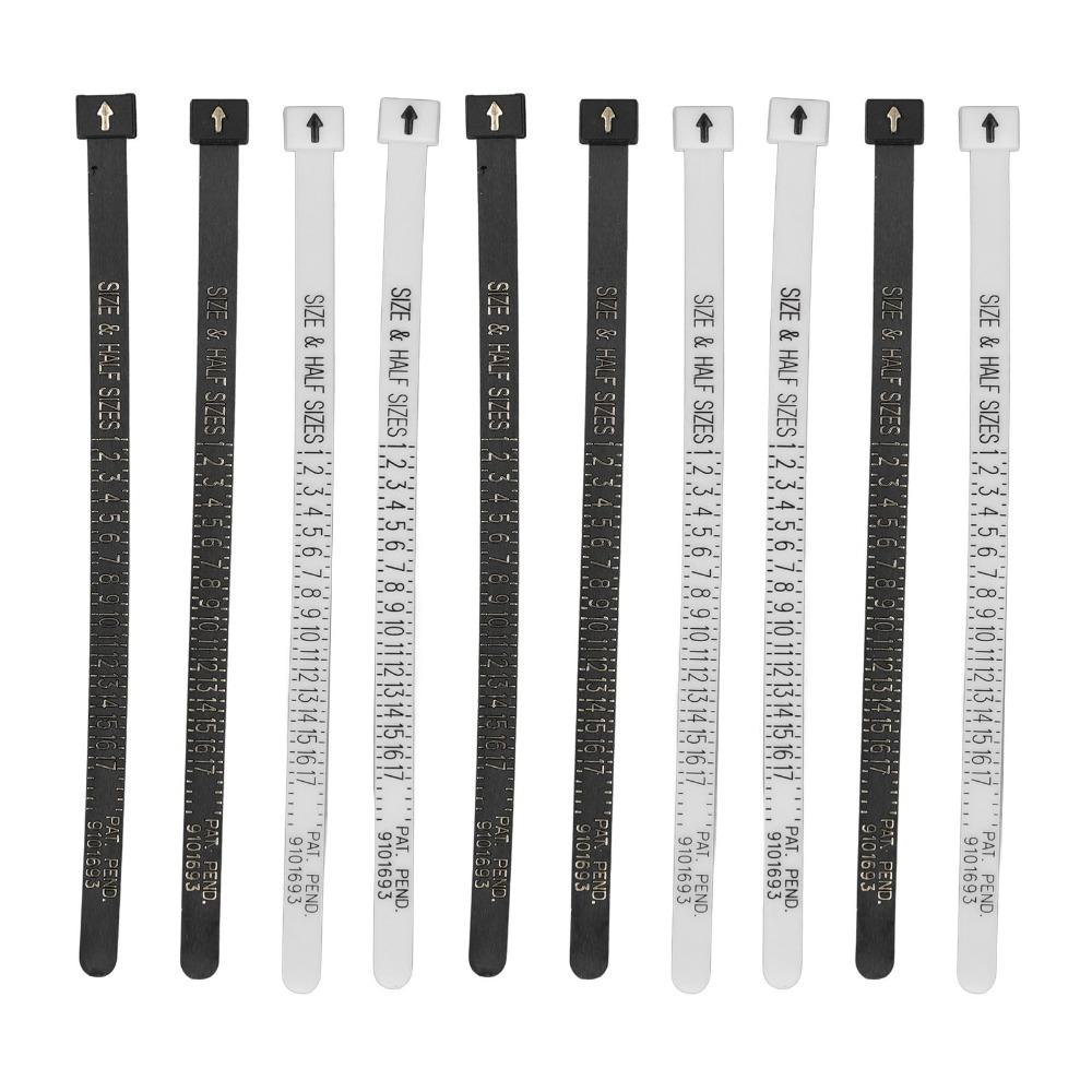 10pcs Reusable Design Ring Sizer Tool Plastic Ring Measurement Tool Jewelry Sizing Tool For Men