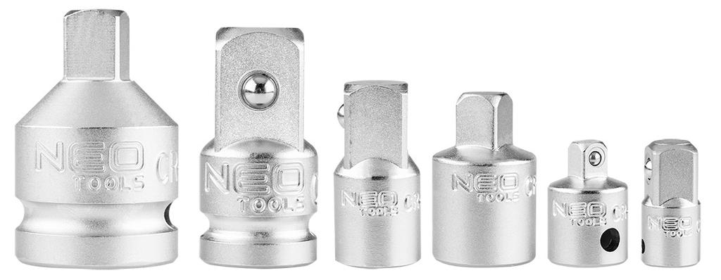 Zestaw adapterów do kluczy nasadowych, 6 szt.