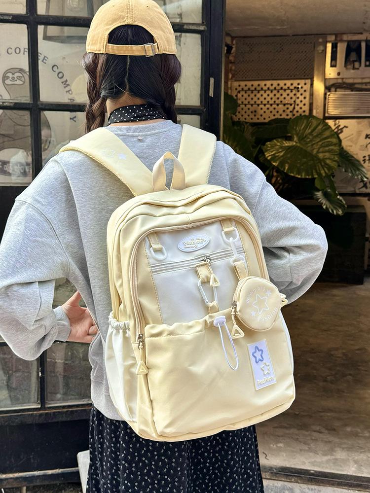 2025 Korean-Style Women's Backpack: Large Capacity, Stylish School Bag for Junior High Girls