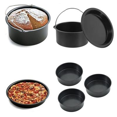 Antihaft-Pizzaform-Set für Heißluftfritteuse und Backofen Rundkuchen-Backform für Desserts Pizza und mehr Küchenbackgeschirr
