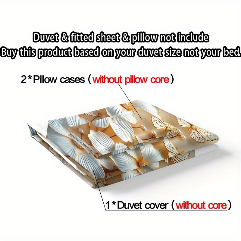 3pcs Bedding Set 3D Printed Down Comforter Cover Set 1pc Comforter Cover 2pcs Pillowcases Without Core Ultra-Soft Comfortable