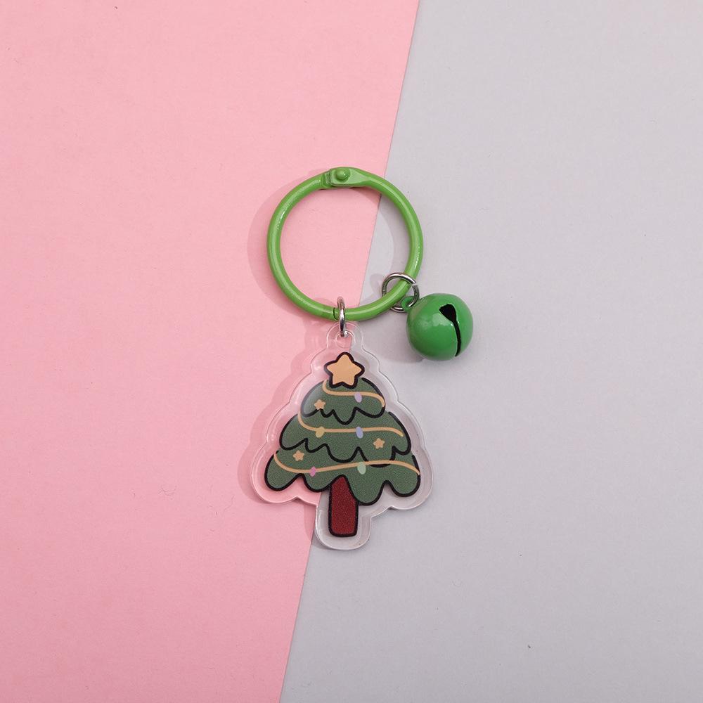 Double-Sided Santa Claus Cartoon Acrylic Keychain - Korean Style Backpack Pendant & Clothing Accessory
