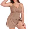 New Arrivals: Western-Style Plus-Size Swimwear — Women's One-Piece Swimsuit (Bikini Style) with Body-Flattering, Slimming Coverage