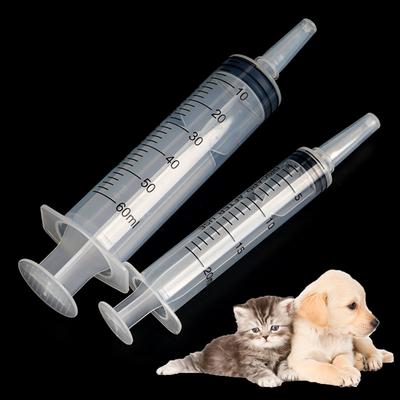 1 Stück Kleintierfutterspender Vogelfutterspender Spritze Einlaufspülgerät Großer Kaliber Kunststoff Spritze mit Großer Öffnung 20ml/60ml