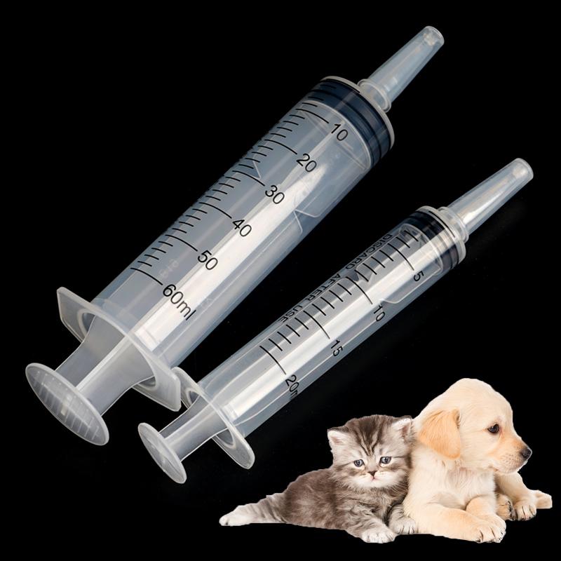 1 Stück Kleintierfutterspender Vogelfutterspender Spritze Einlaufspülgerät Großer Kaliber Kunststoff Spritze mit Großer Öffnung 20ml/60ml