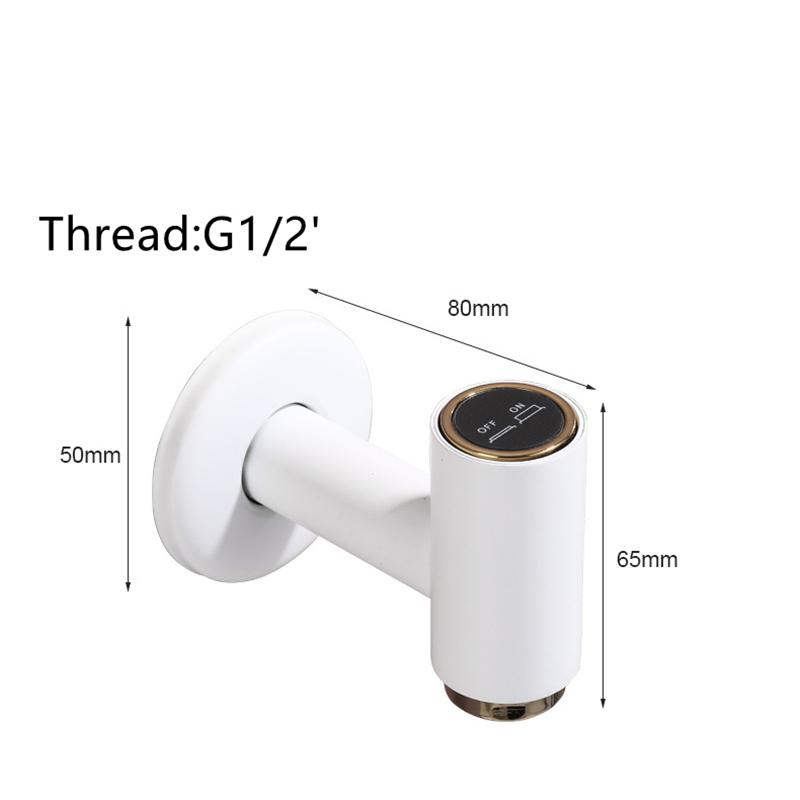 1PC Brass Bibcock White Gold/Black Gold Button Mop Pool Faucet Single Cold Water Spout Quick Open Tap Balcony Toilet
