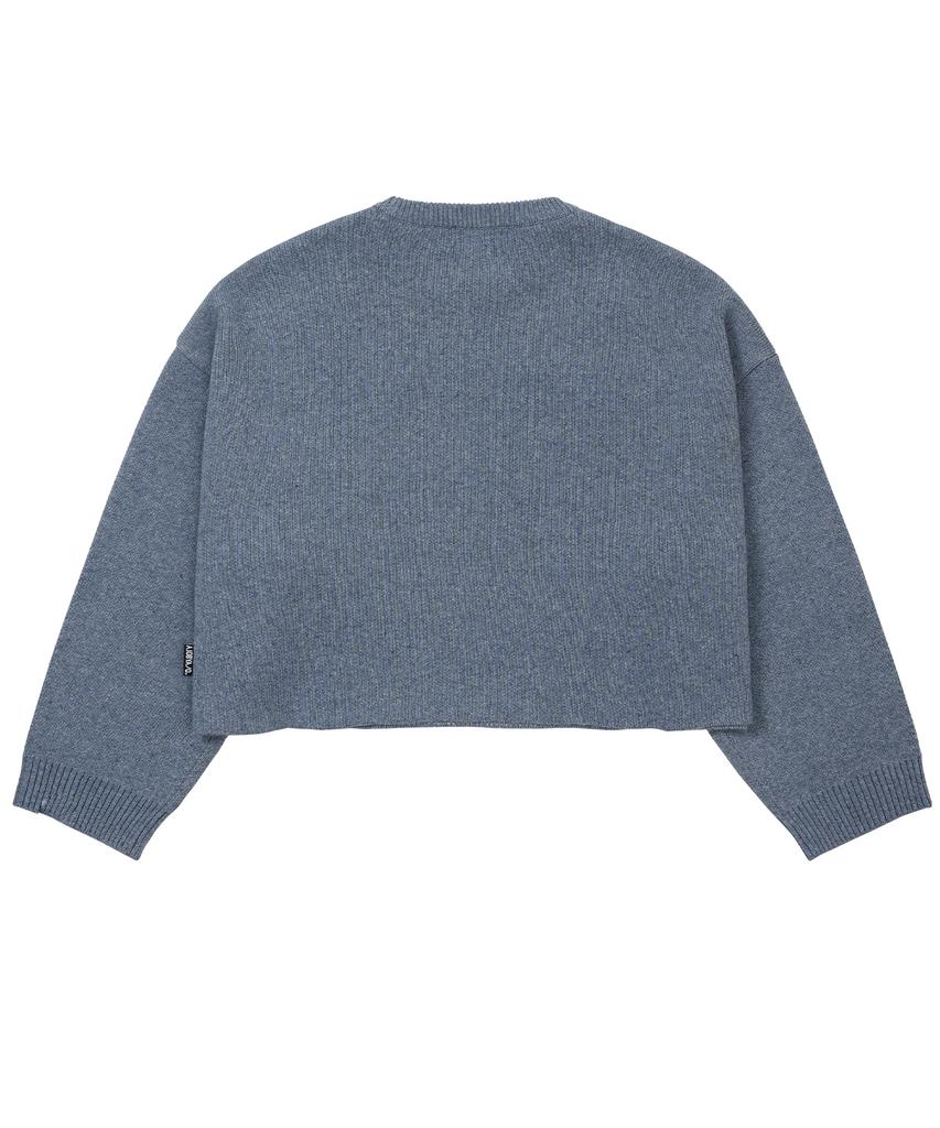 AJOBYAJO [Pba] Total Logo Cropped Sweater [Sky Blue]