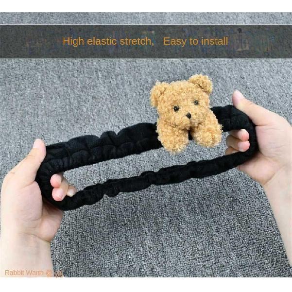 

Adorable Teddy Bear Car Mirror Cover Set,Cute Sheep Mirror Accessories, Cartoon Design for Rearview Mirrors, Cozy Interior Auto Accessory (Teddy) black bow