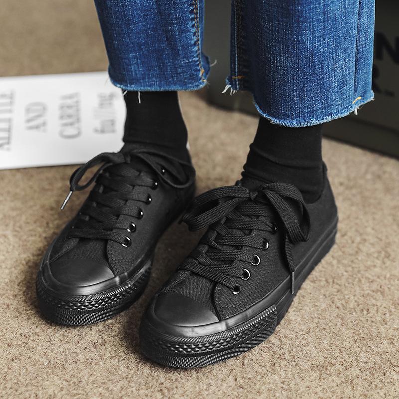 

Retro board shoes Korean version spring Harajuku versatile student classic low-top women s canvas shoes male couple 39