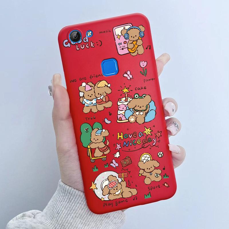 For Vivo V7 V7+ Plus Y79A Y75 Y73 Y79 1716 1718 Phone Case Cute Astronaut Panda Flowers Candy Soft Silicone TPU phone Case Cover