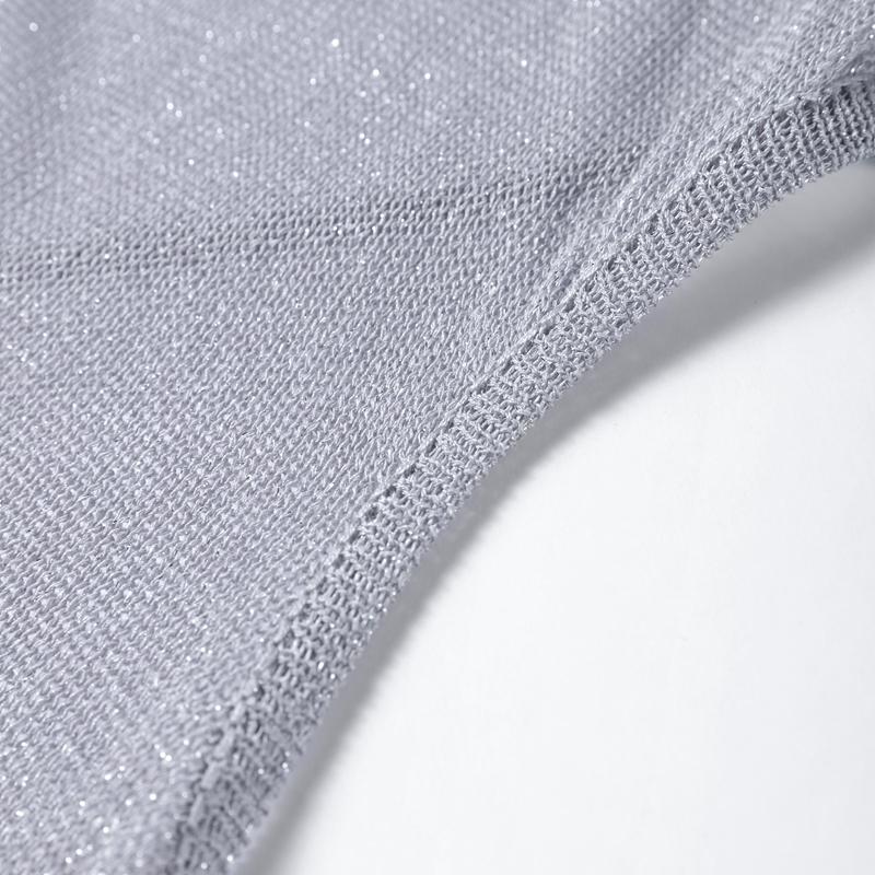 Flash Yarn Hook Flower Patch Dress Sexy Pure Desire Slim Halter Backless Sleeveless See Through Party Dresses Summer Lady Robes