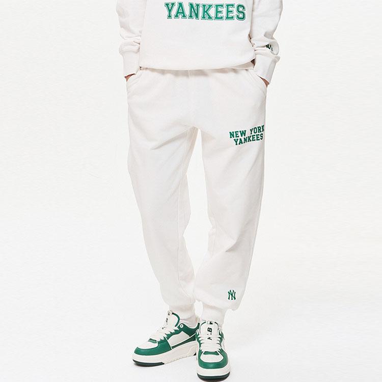 New MLB Knitted Sweatpants Unisex Cream 3APTV0131-50CRS