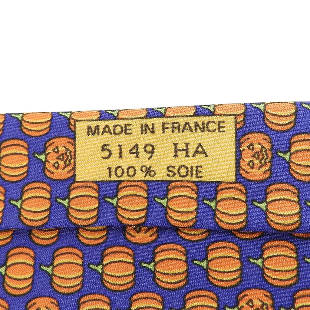 Pristine HERMES tie Pumpkin Pattern silk mens Used