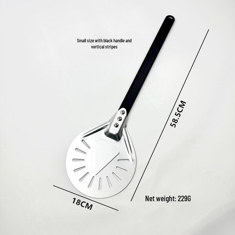 In Stock: 7/8/9/10-Inch Round Perforated Anodized Pizza Peel with Short Handle