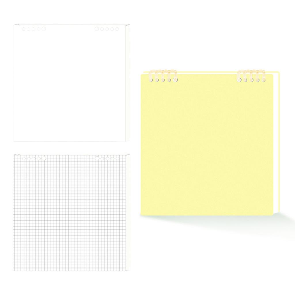 Refillable Binder Notebook Planner Binder Journal Notebook for Notes Plans Mind Map Daily Journaling 120 Pages Gridded