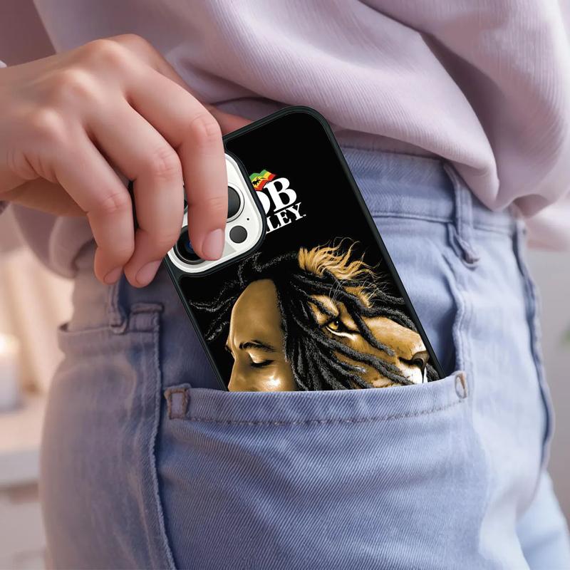 Bob Marley Rasta Löwe weiche Handyhülle für iPhone 17 Air 15 16e 14 13 Pro Max Hülle 12 11 Pro Max PLUS Schutzhülle
