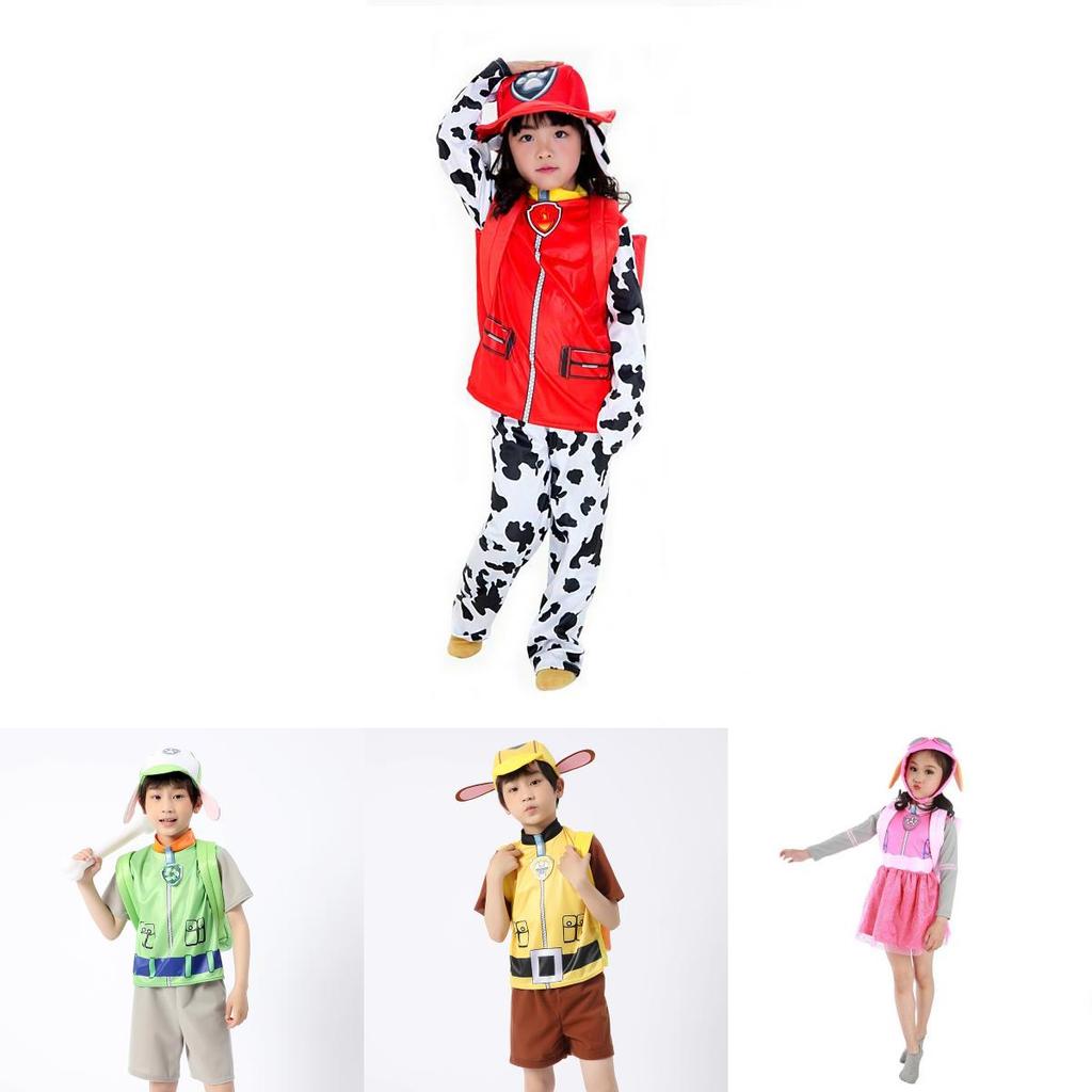 Entzückendes Kinder Chase Blauer Schäferhund Polyester Kostüm für Halloween Cosplay Events