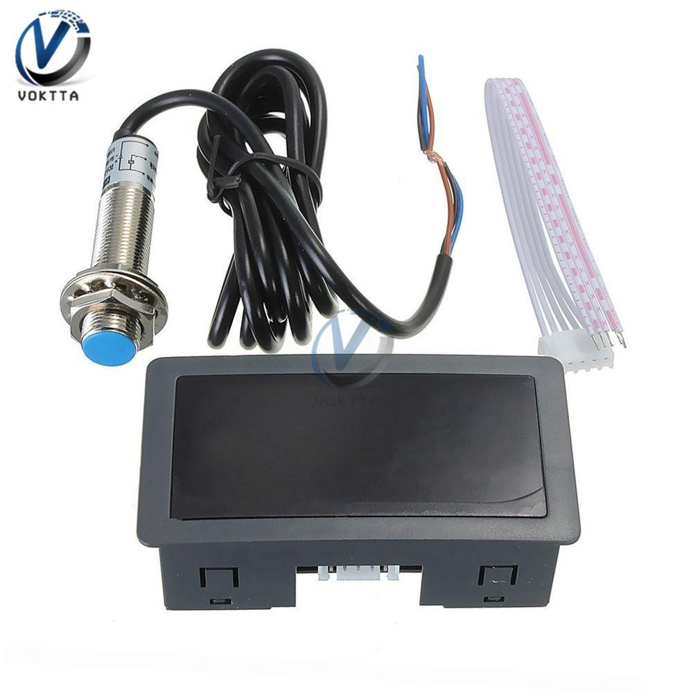 11V 1.16' 1 Digital LED Display Tachometer Timer RPM Speed Meter High Precision Tachometer with Hall Proximity Switch Sensor NPN