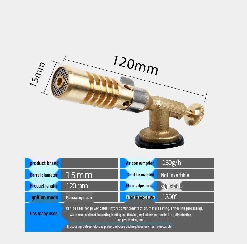 Manual Ignition Flame Torch for Outdoor BBQ and Picnics