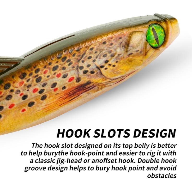 Fishing Lures Soft Casting Fishing Lures Simulation Swimbaits, 19cm/63g Soft Baits Swimming Lures Slow Sinking Lures