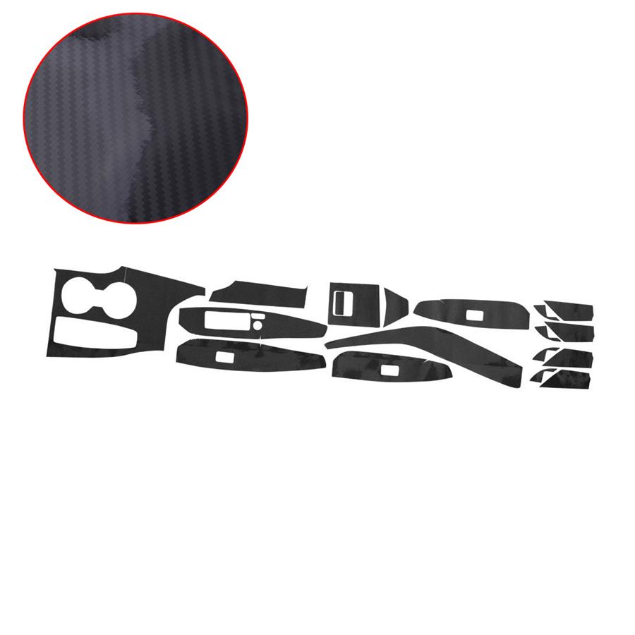 5D Carbon Fiber Look Car Interior Trim Decal Stickers For Toyota Camry 2018-2020