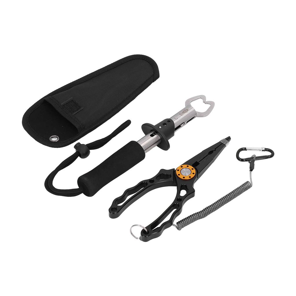 Mini Multifunctional Fishing Lip Gripper Stainless Steel Fishing Grip Pincers Lure Pliers Scissor