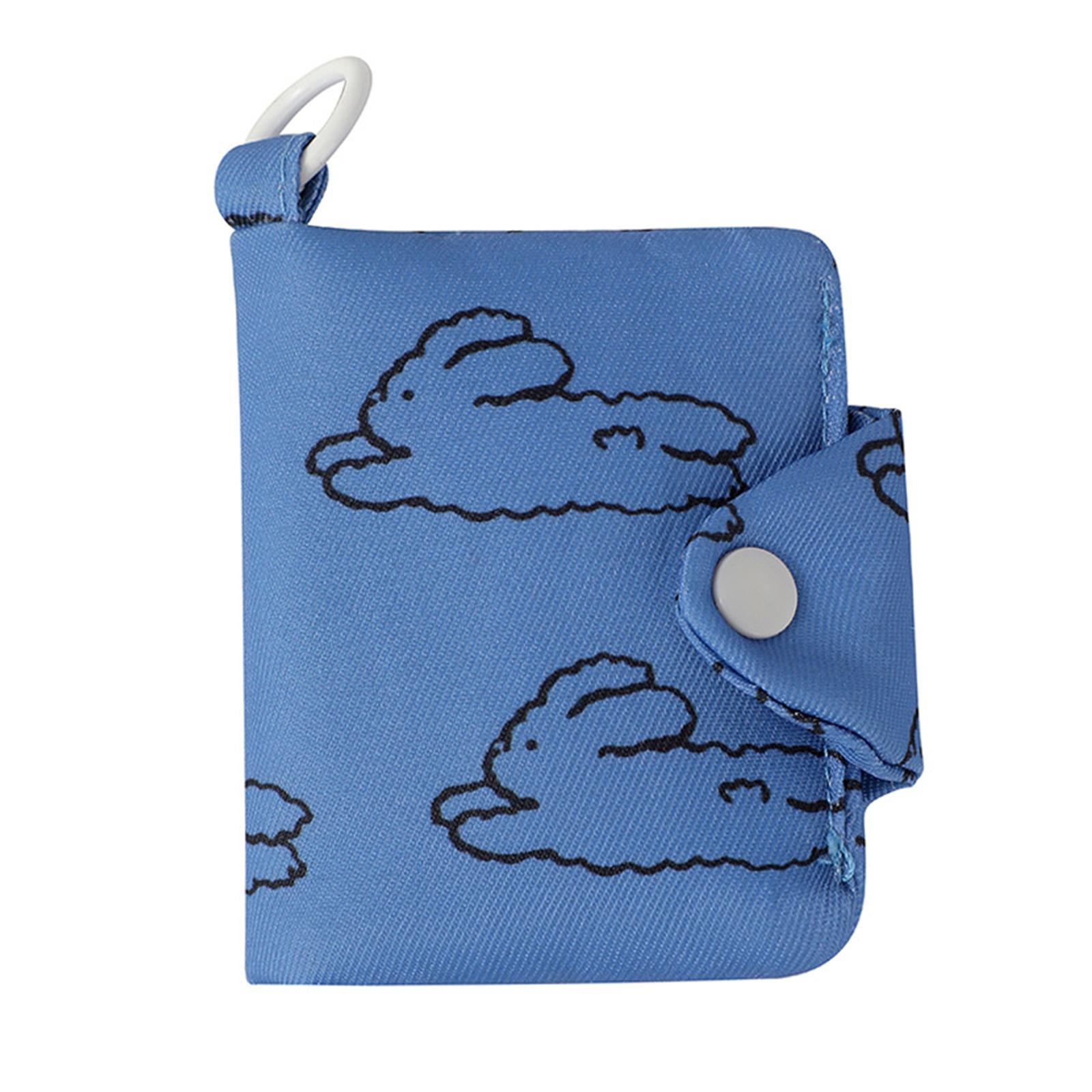 

Модный женский кошелек Удобная и стильная маленькая сумка для хранения Держатель для карт Мягкий тканевый чехол для монет и кабелей 2