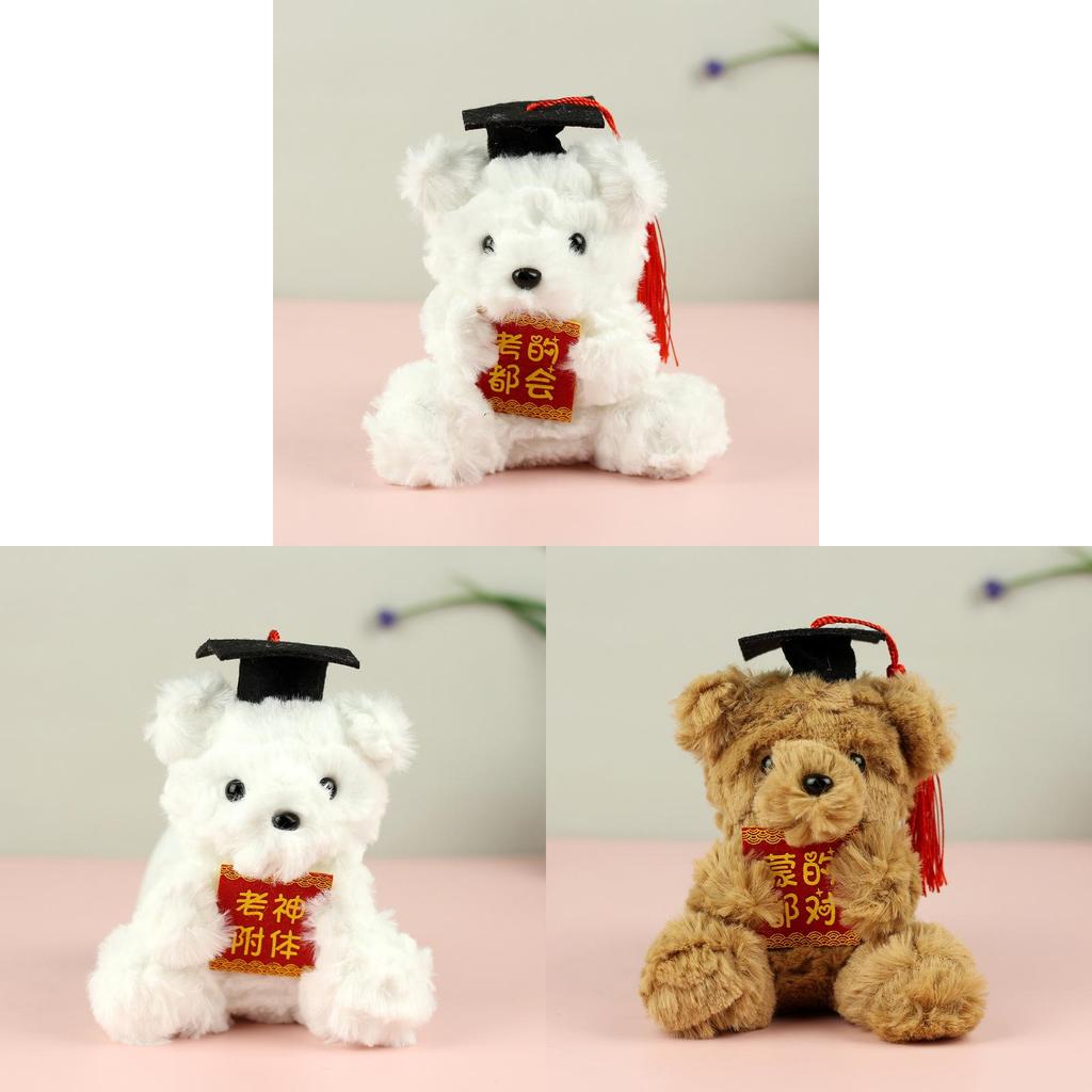 Cute Bear Plush Keychain With Pp Cotton Filling For Bag Decor And Gift