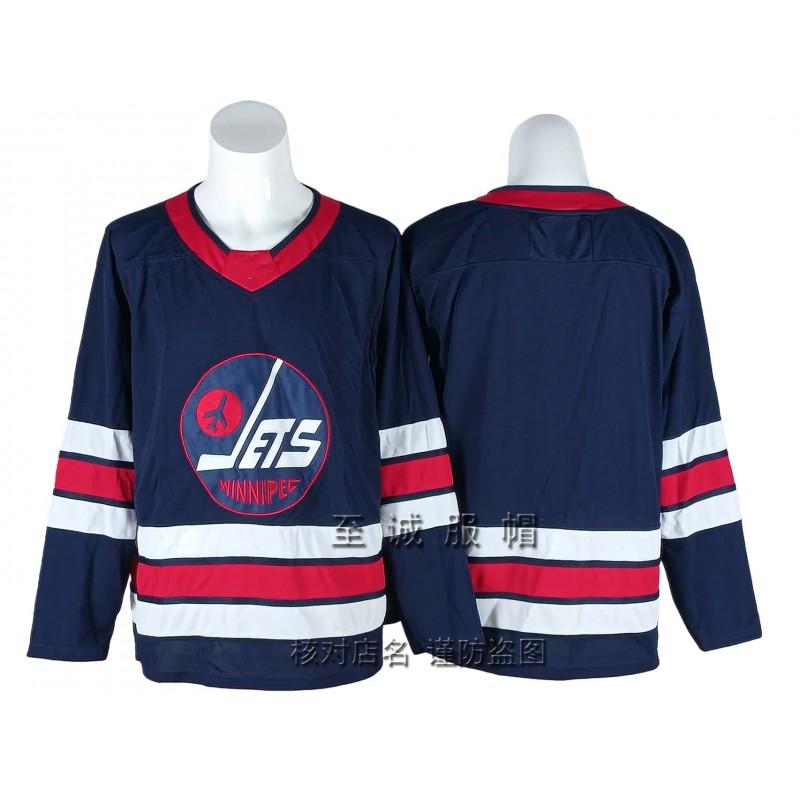 Mens Vintage Winnipeg Jets Embroidered Ice Hockey Jersey 55 Cotton Blend Practice Uniform Adult Sports Fans