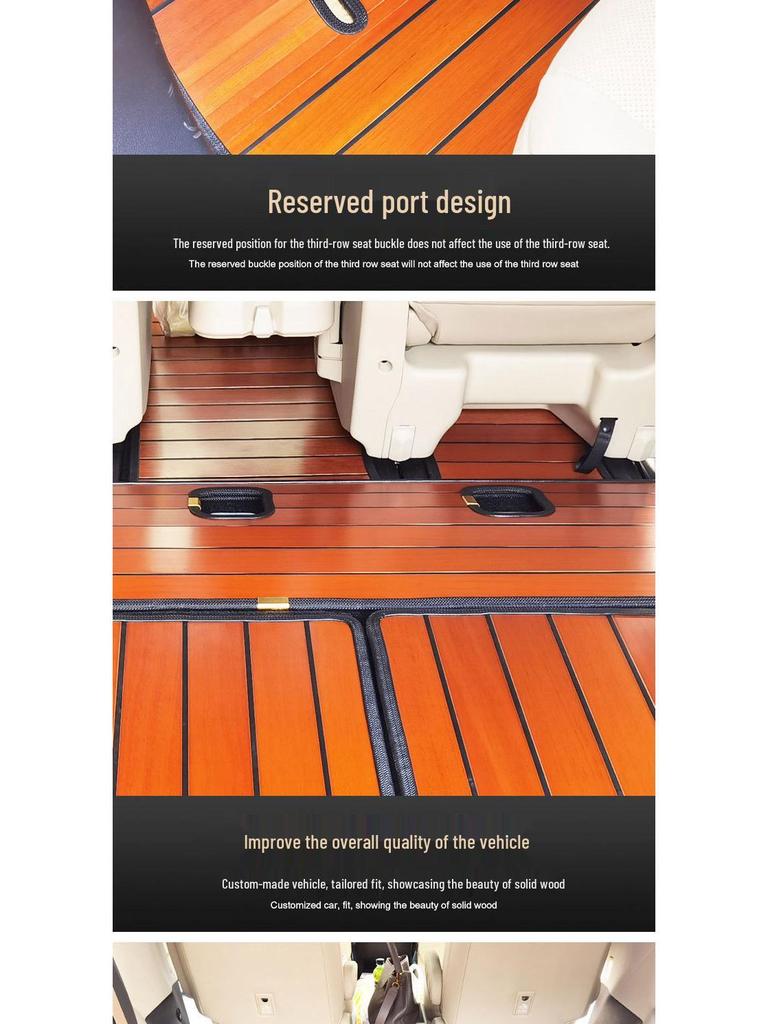 Custom Solid Wood Floor Mats for 2023 Toyota Sienna Hybrid Grandia