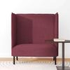 High Back Sofa 101 Cm Burgundy Fabric