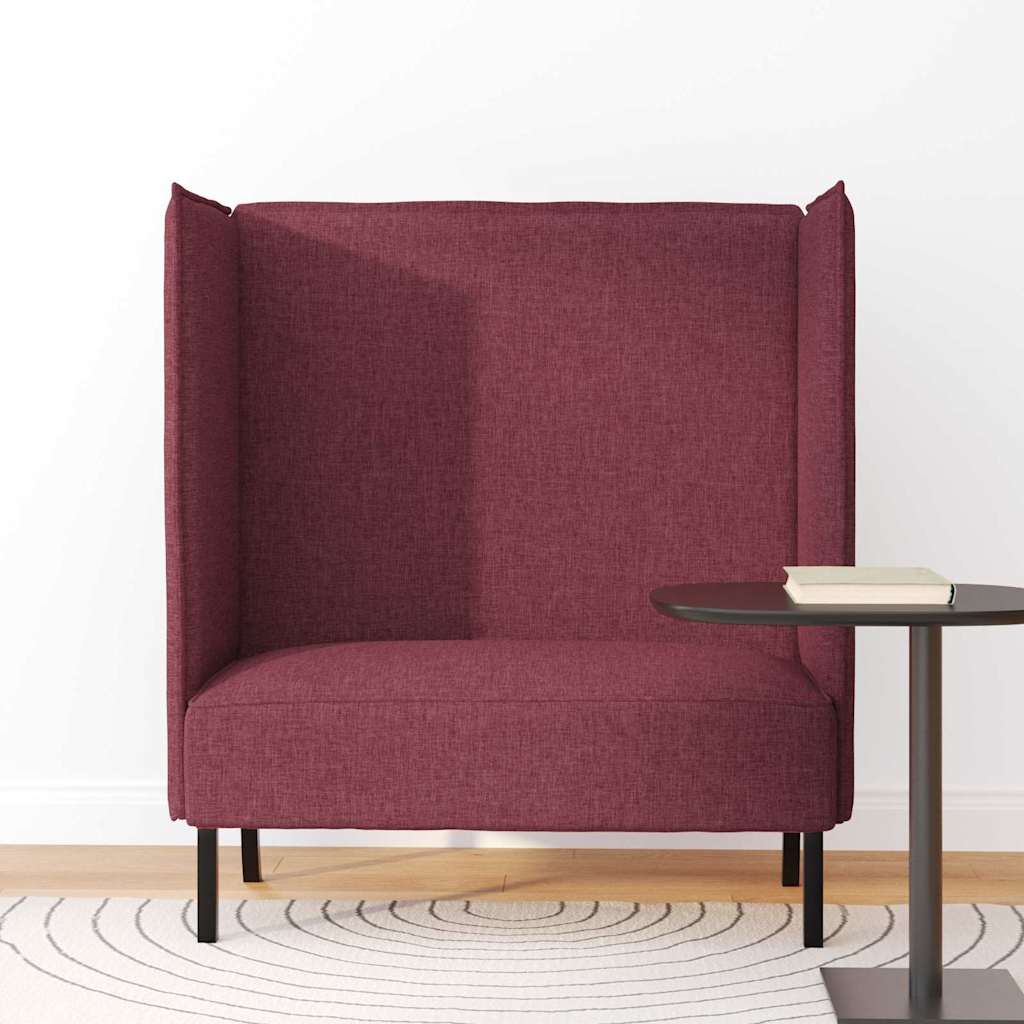 High Back Sofa 101 Cm Burgundy Fabric