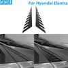 For Hyundai Elantra CN7 2021-2026 Carbon Fiber External Rear Door D-pillar Triangle Panel Cover Trim Car Accessories Sticker