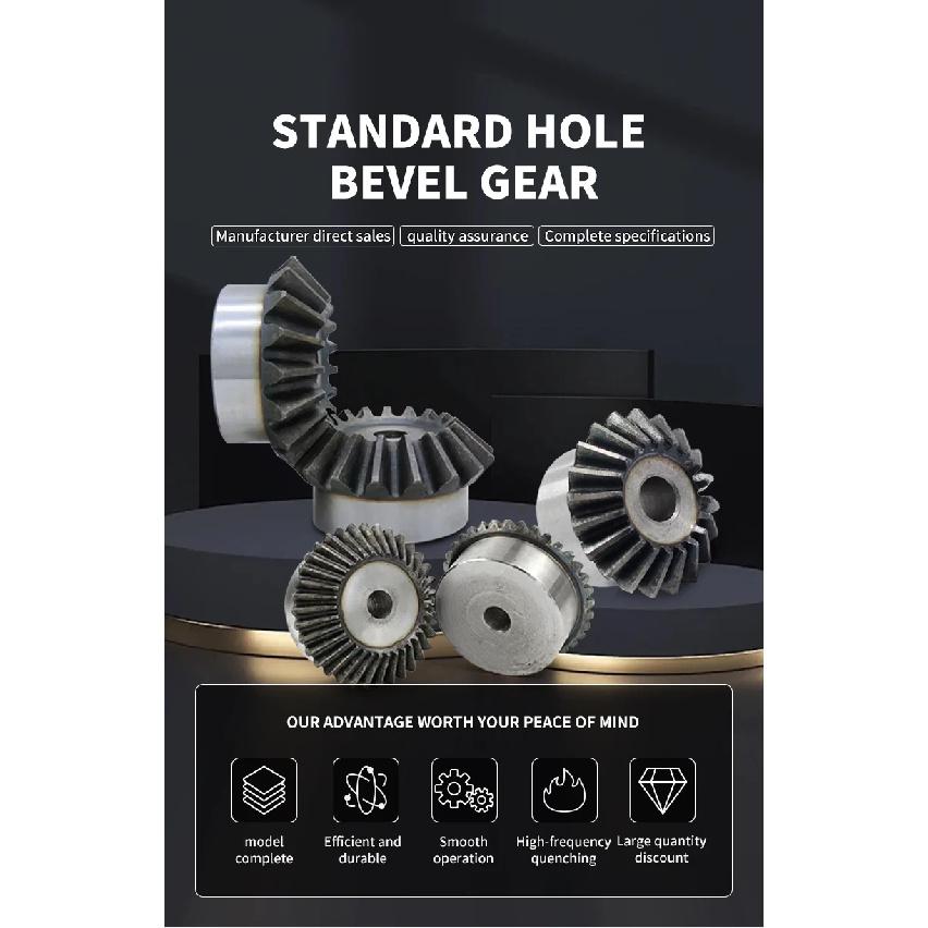 Bevel Gear 1M 25/30Teeth Inner Bore 6/8/10/12/14/15/16mm Gear 90 Degrees Transmission Precise Bevel Gear