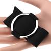 Kvinnemote sirkulær ring sjarmarmbånd bred fløyel flerfarget armbånd stor sirkel mansjett vintage klubbsmykker flanell justerbar armring