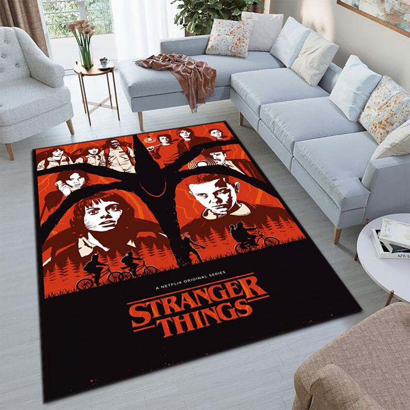 Halloween Horror Horror Theme Stranger Things Carpet Home Living Room Decoration Table and Chairs Anti Slip Door Mat Outdoor Picnic Mat Carpet A21