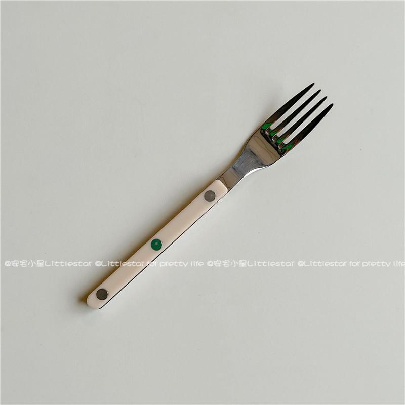 

Retro Stainl Steel Western Dining Utensils Set Fork Spoon Soup Spoon High Aesthetic Pasta Fork Dert Fork Chinese Brand