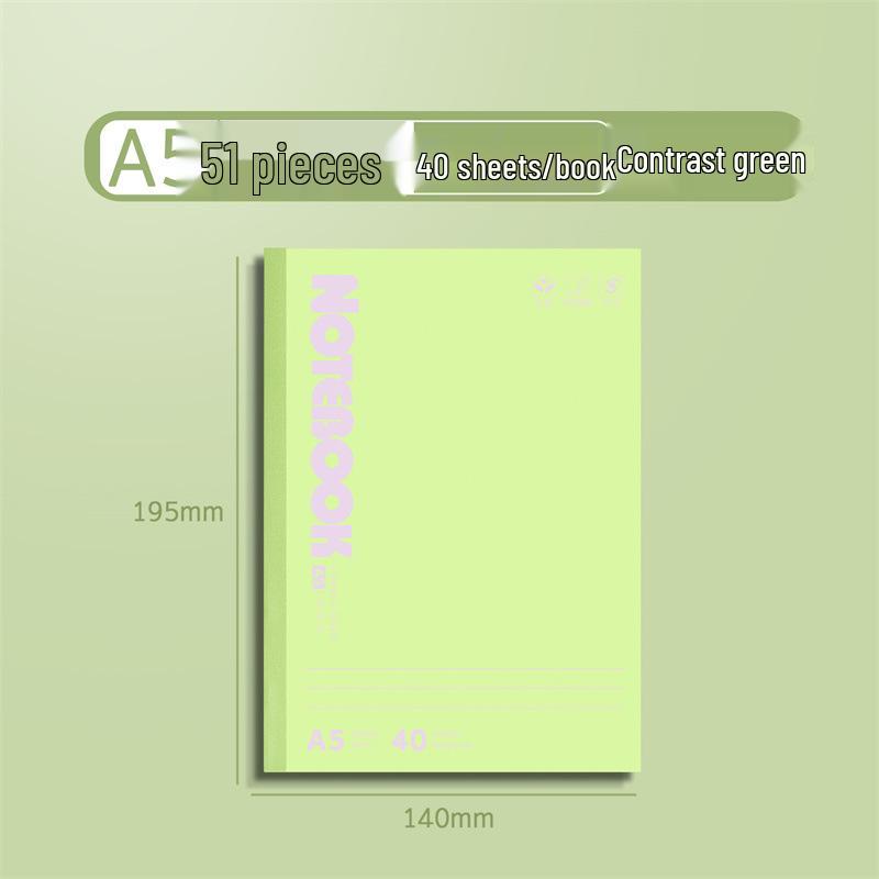 Vibrant Color Block A5/B5 Notebook - Ideal for Students, Soft Cover, No Ink Bleed, Smooth Writing