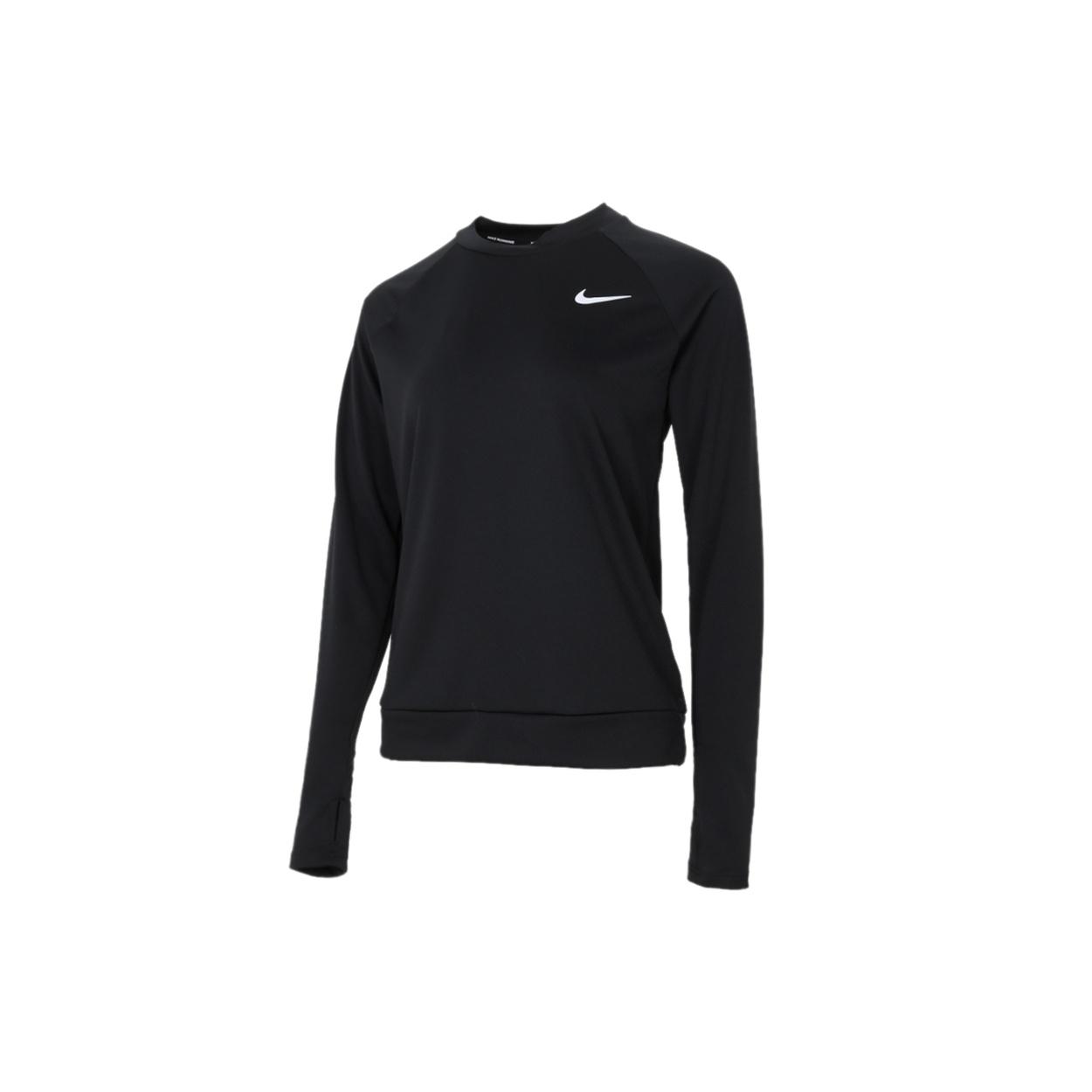 (WMNS) Nike Casual Sports Long Sleeves Round Neck Black Hoodie Women s CU3271-010 L