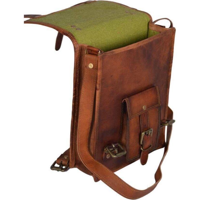 Shoulder Handmade Bag Goat Leather Messenger Men's Crossbody Vintage Satchel