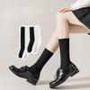 Female Spring and Autumn Fashion New Style Draw A College Wind Long Leg Socks