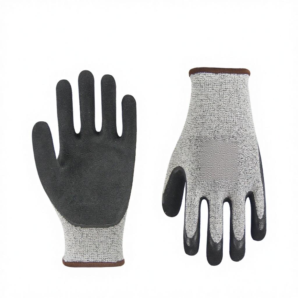 HPPE/Nitrile Electricians Garden Industrial Construction Flexible Cut Resistant Level 5 Gloves Anti-cut Safety Work Gloves M