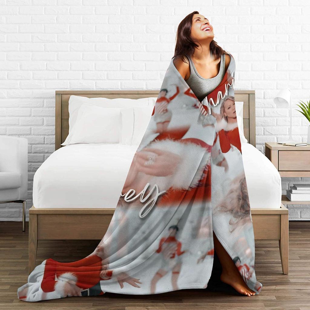 Mariah Carey Weihnachten Es ist Zeit Kuscheldecke Alles, was ich mir zu Weihnachten wünsche, bist du Flanell-Tagesdecke für Schlafzimmer Sofa Bettbezug