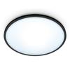 Plafonnier led dimmable cct smart wifi+bluetooth 14w wiz - techbrey - noir - métal - intérieur - 23xø242 mm