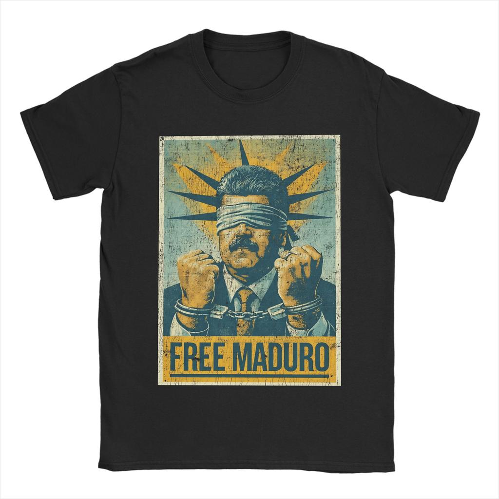 Amazing Nicolas Maduro NO MORE NARCOS TShirt for Unisex O Neck Pure Cotton T Shirts Short Sleeve Tees Adult Clothing